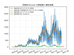 新型コロナウィルス感染症 日毎の感染者数と検査数 / 感染者数と検査数の相関関係/そして未来予測